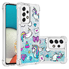 Silicone Candy Rubber TPU Bling-Bling Soft Case Cover S03 for Samsung Galaxy A53 5G Sky Blue