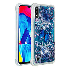 Silicone Candy Rubber TPU Bling-Bling Soft Case Cover S03 for Samsung Galaxy M10 Blue