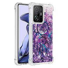 Silicone Candy Rubber TPU Bling-Bling Soft Case Cover S03 for Xiaomi Mi 11T 5G Purple