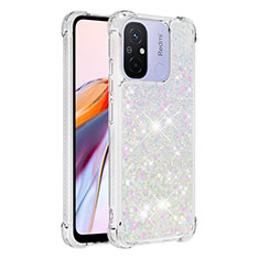 Silicone Candy Rubber TPU Bling-Bling Soft Case Cover S03 for Xiaomi Poco C55 Silver