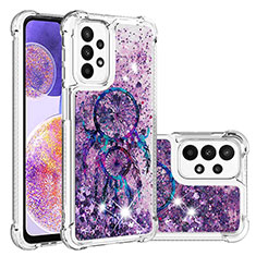 Silicone Candy Rubber TPU Bling-Bling Soft Case Cover S04 for Samsung Galaxy A23 5G Purple