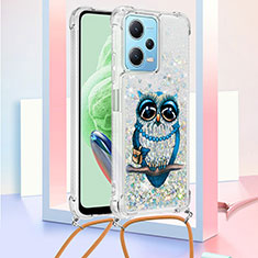 Silicone Candy Rubber TPU Bling-Bling Soft Case Cover with Lanyard Strap YB2 for Xiaomi Poco X5 5G Mixed