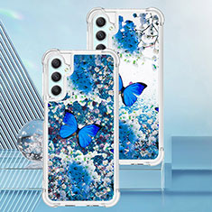 Silicone Candy Rubber TPU Bling-Bling Soft Case Cover YB1 for Samsung Galaxy A24 4G Blue