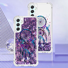 Silicone Candy Rubber TPU Bling-Bling Soft Case Cover YB1 for Samsung Galaxy A24 4G Purple