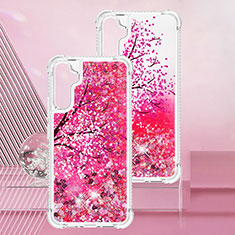 Silicone Candy Rubber TPU Bling-Bling Soft Case Cover YB1 for Samsung Galaxy A34 5G Hot Pink