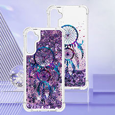 Silicone Candy Rubber TPU Bling-Bling Soft Case Cover YB1 for Samsung Galaxy A34 5G Purple