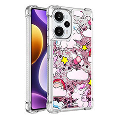 Silicone Candy Rubber TPU Bling-Bling Soft Case Cover YB1 for Xiaomi Poco F5 5G Clove Purple