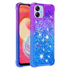 Silicone Candy Rubber TPU Bling-Bling Soft Case Cover YB2 for Samsung Galaxy F04 Purple