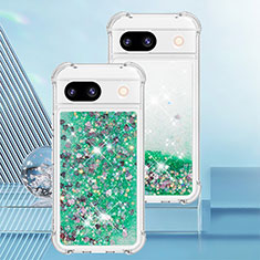 Silicone Candy Rubber TPU Bling-Bling Soft Case Cover YB3 for Google Pixel 8a 5G Green