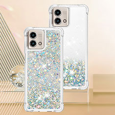 Silicone Candy Rubber TPU Bling-Bling Soft Case Cover YB3 for Motorola Moto G Stylus (2023) 5G Silver