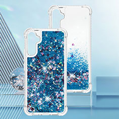 Silicone Candy Rubber TPU Bling-Bling Soft Case Cover YB3 for Samsung Galaxy A34 5G Blue