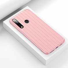 Silicone Candy Rubber TPU Line Soft Case Cover C01 for Huawei Honor 20E Pink