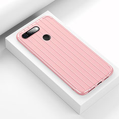 Silicone Candy Rubber TPU Line Soft Case Cover C01 for Huawei Honor V20 Pink