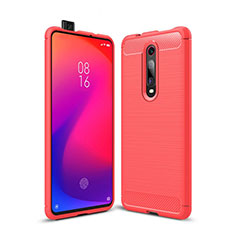 Silicone Candy Rubber TPU Line Soft Case Cover C01 for Xiaomi Mi 9T Pro Red