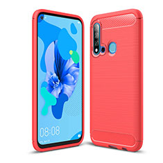 Silicone Candy Rubber TPU Line Soft Case Cover C02 for Huawei P20 Lite (2019) Red
