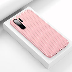 Silicone Candy Rubber TPU Line Soft Case Cover C02 for Huawei P30 Pro Pink