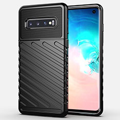 Silicone Candy Rubber TPU Line Soft Case Cover C02 for Samsung Galaxy S10 5G Black