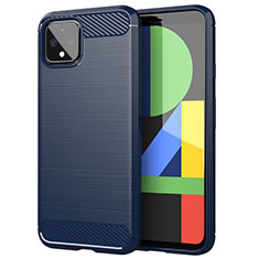 Silicone Candy Rubber TPU Line Soft Case Cover for Google Pixel 4 Blue