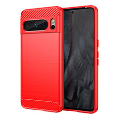 Silicone Candy Rubber TPU Line Soft Case Cover for Google Pixel 8 Pro 5G Red