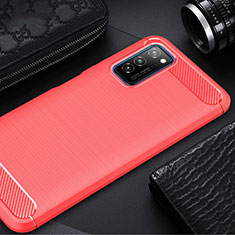 Silicone Candy Rubber TPU Line Soft Case Cover for Huawei Honor V30 5G Red