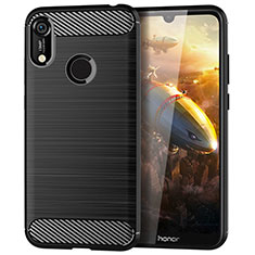 Silicone Candy Rubber TPU Line Soft Case Cover for Huawei Y6 Prime (2019) Black