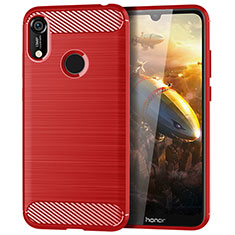 Silicone Candy Rubber TPU Line Soft Case Cover for Huawei Y6 Prime (2019) Red