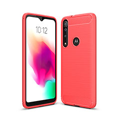 Silicone Candy Rubber TPU Line Soft Case Cover for Motorola Moto G8 Play Red