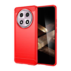 Silicone Candy Rubber TPU Line Soft Case Cover for Oppo A2 Pro 5G Red