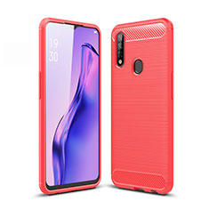 Silicone Candy Rubber TPU Line Soft Case Cover for Oppo A8 Red