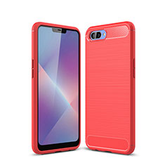 Silicone Candy Rubber TPU Line Soft Case Cover for Oppo AX5 Red