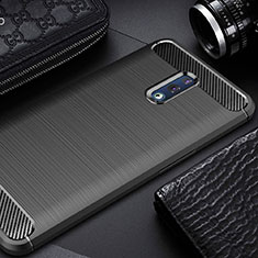 Silicone Candy Rubber TPU Line Soft Case Cover for Oppo Reno Black