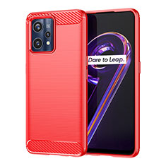 Silicone Candy Rubber TPU Line Soft Case Cover for Realme Narzo 50 Pro 5G Red