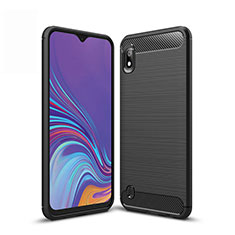 Silicone Candy Rubber TPU Line Soft Case Cover for Samsung Galaxy A10 Black