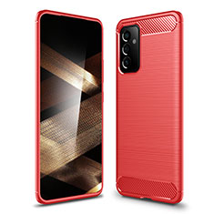 Silicone Candy Rubber TPU Line Soft Case Cover for Samsung Galaxy A15 LTE Red