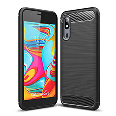 Silicone Candy Rubber TPU Line Soft Case Cover for Samsung Galaxy A2 Core A260F A260G Black