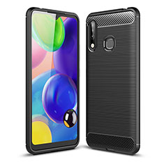 Silicone Candy Rubber TPU Line Soft Case Cover for Samsung Galaxy A70E Black