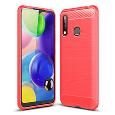Silicone Candy Rubber TPU Line Soft Case Cover for Samsung Galaxy A70E Red