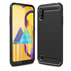 Silicone Candy Rubber TPU Line Soft Case Cover for Samsung Galaxy M01 Black