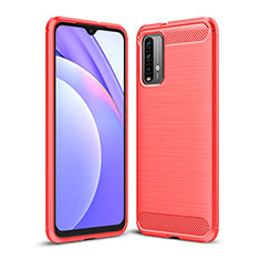 Silicone Candy Rubber TPU Line Soft Case Cover for Xiaomi Redmi 9 Power Red