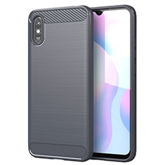 Silicone Candy Rubber TPU Line Soft Case Cover for Xiaomi Redmi 9i Gray