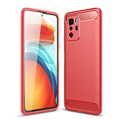 Silicone Candy Rubber TPU Line Soft Case Cover for Xiaomi Redmi Note 10 Pro 5G Red