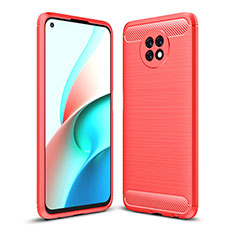 Silicone Candy Rubber TPU Line Soft Case Cover for Xiaomi Redmi Note 9 5G Red