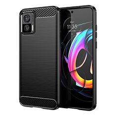 Silicone Candy Rubber TPU Line Soft Case Cover MF1 for Motorola Moto Edge 30 Lite 5G Black