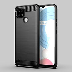 Silicone Candy Rubber TPU Line Soft Case Cover MF1 for Realme C21 Black