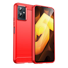 Silicone Candy Rubber TPU Line Soft Case Cover MF1 for Vivo Y33e 5G Red