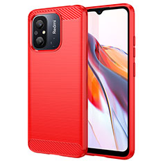 Silicone Candy Rubber TPU Line Soft Case Cover MF1 for Xiaomi Poco C55 Red