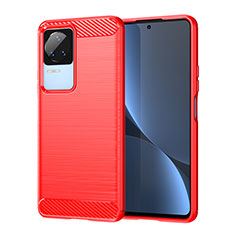 Silicone Candy Rubber TPU Line Soft Case Cover MF1 for Xiaomi Redmi K60E 5G Red