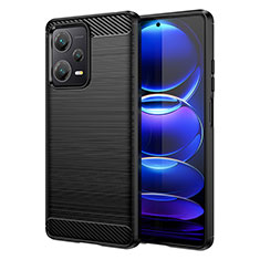 Silicone Candy Rubber TPU Line Soft Case Cover MF1 for Xiaomi Redmi Note 12 Pro+ Plus 5G Black