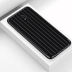 Silicone Candy Rubber TPU Line Soft Case Cover S01 for Xiaomi Redmi 8A Black