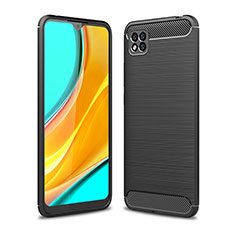 Silicone Candy Rubber TPU Line Soft Case Cover WL1 for Xiaomi Redmi 9 India Black